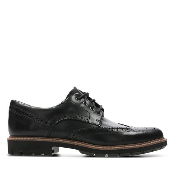 Clarks Mens Batcombe Wing Brogues Black | USA-6834971